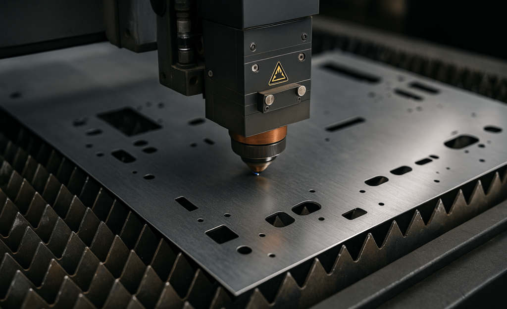 CNC fabrication of modular data center metal panels in Chinese factory