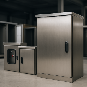 Laminated stainless steel enclosures for energy storage and electronics