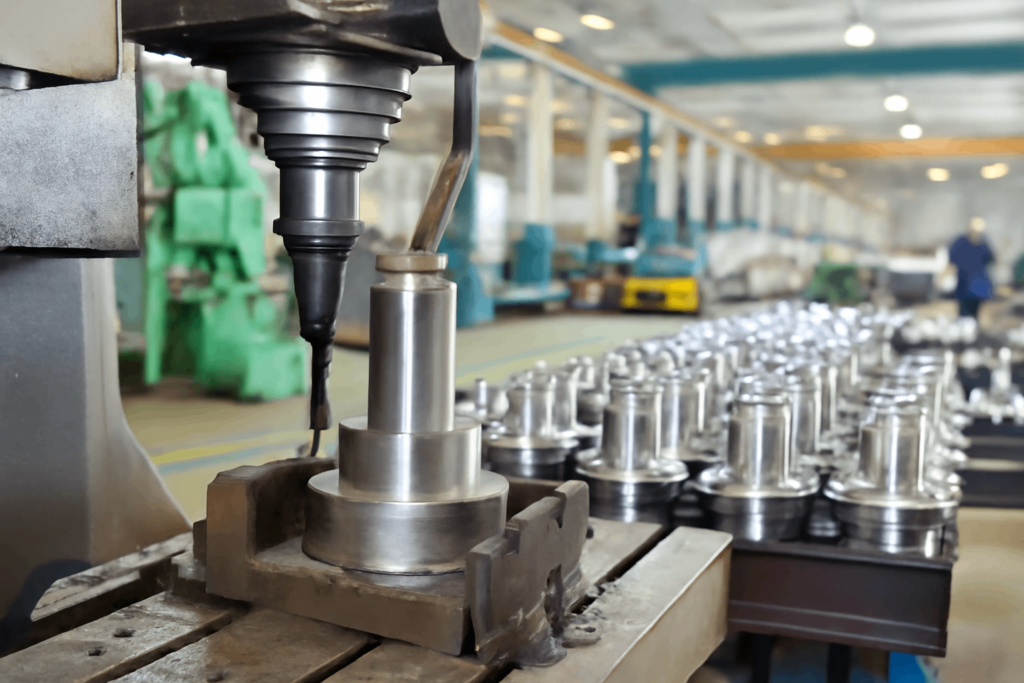 High precision stainless steel manufacturing process in a Chinese factory