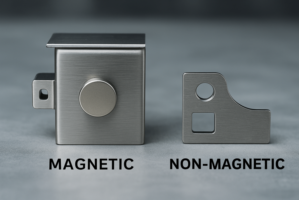 Comparison between magnetic and non-magnetic stainless steel components in manufacturing