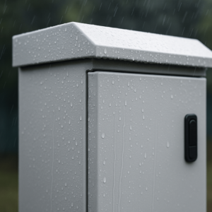 waterproof HVAC enclosure with sealed corners and rain protection