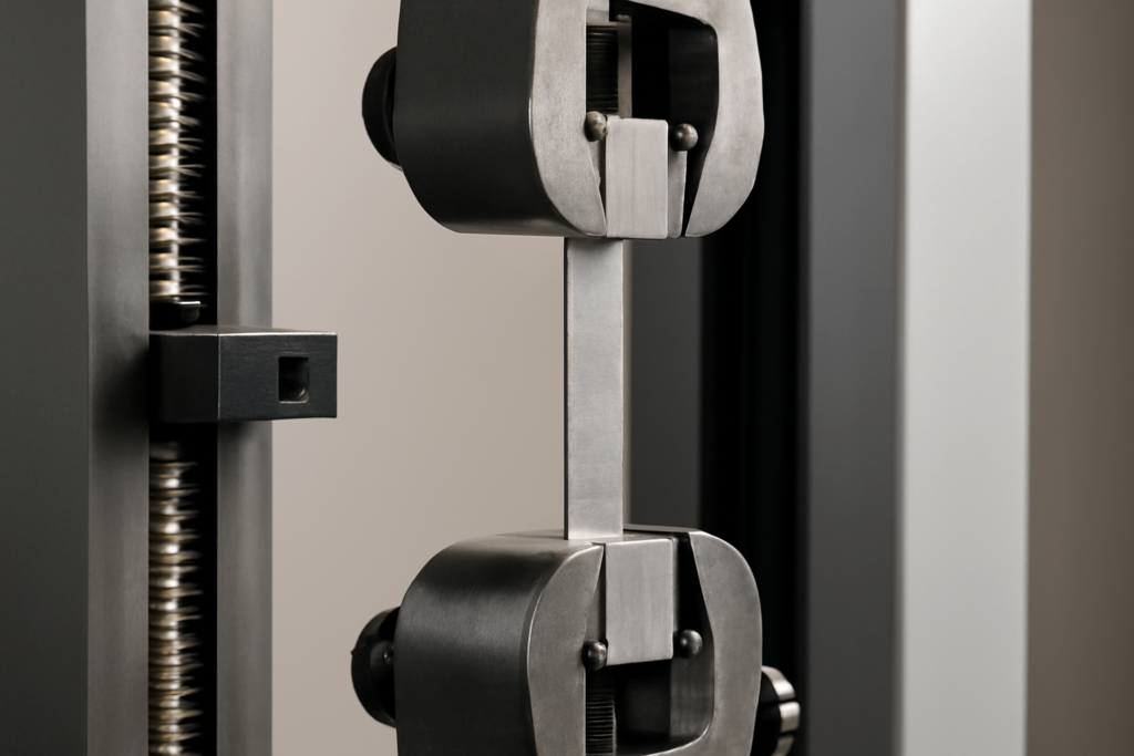 shear and tensile test equipment used for aluminium brazed joints