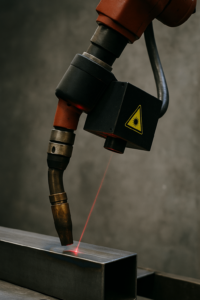 Welding robot with laser seam tracking technology for metal assembly precision