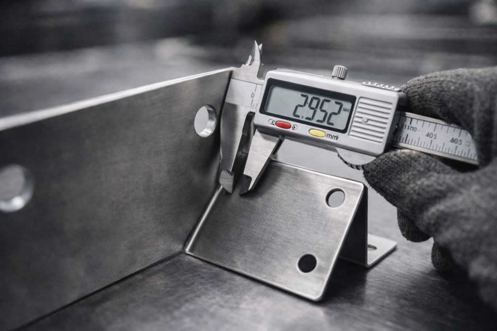 Measuring tolerances on formed sheet metal components