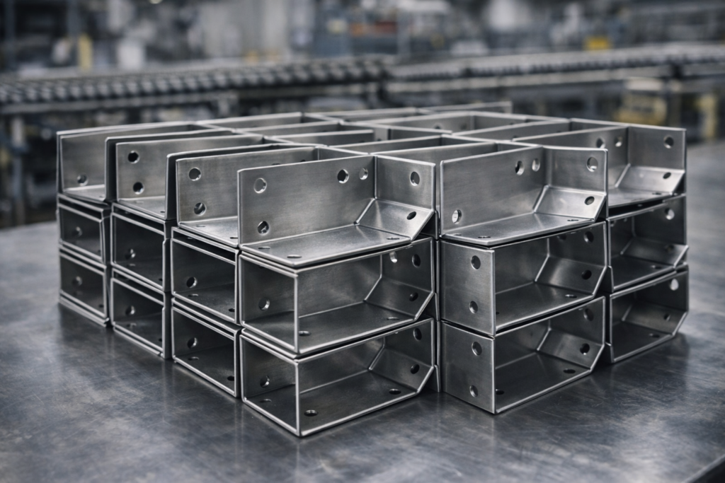 Batch production of sheet metal parts for mass manufacturing