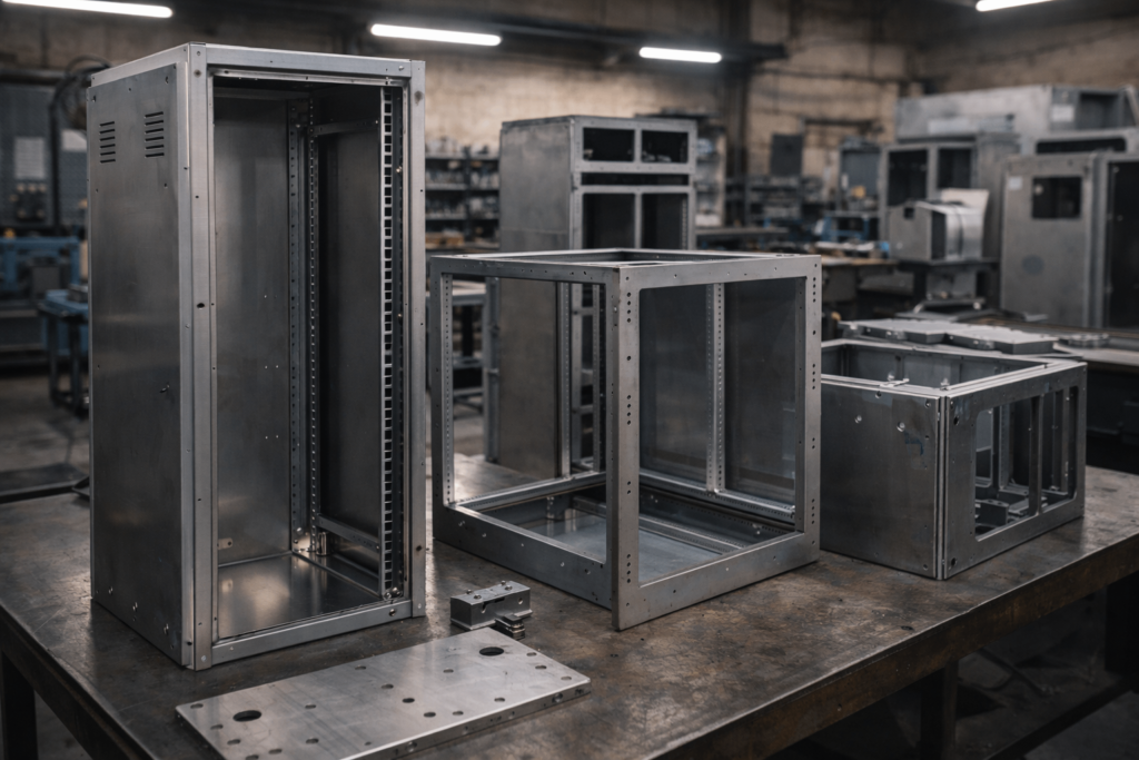 sheet metal fabrication used in industrial enclosures and frames