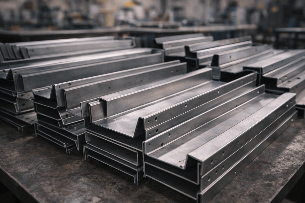 sheet metal bending process for structural stability