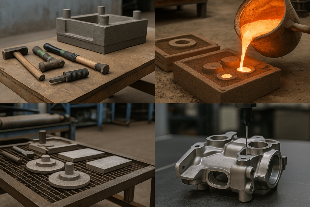 Overview of the industrial metal casting process from tooling to inspection