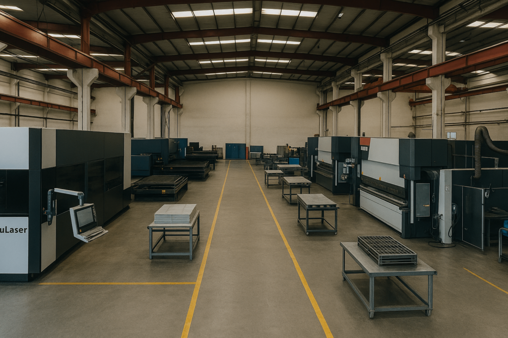 modern sheet metal fabrication workshop in China for OEM production