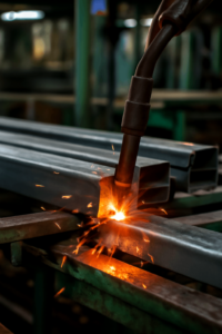 Industrial metal welding using flux for efficient and quality bonding