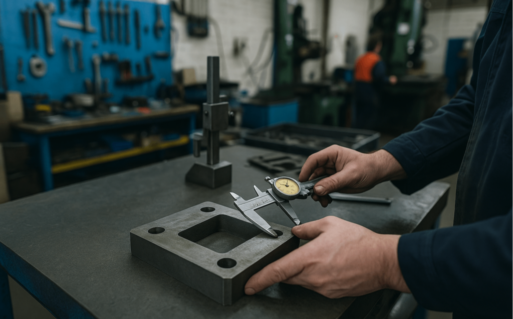 Inspection and rework costs in CNC steel fabrication