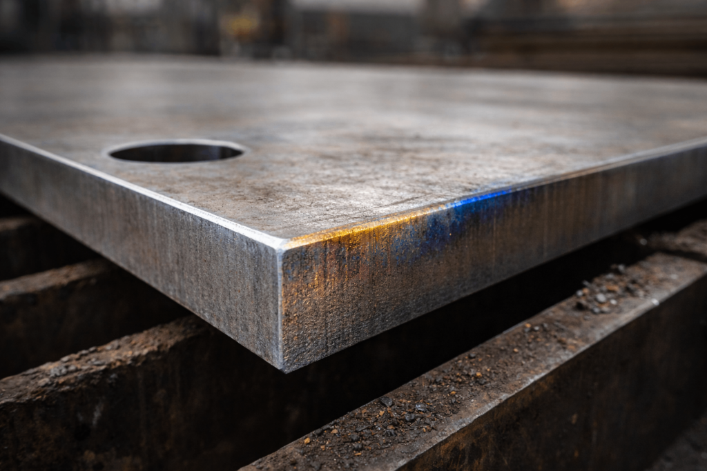 heat affected zone in steel plate cutting process