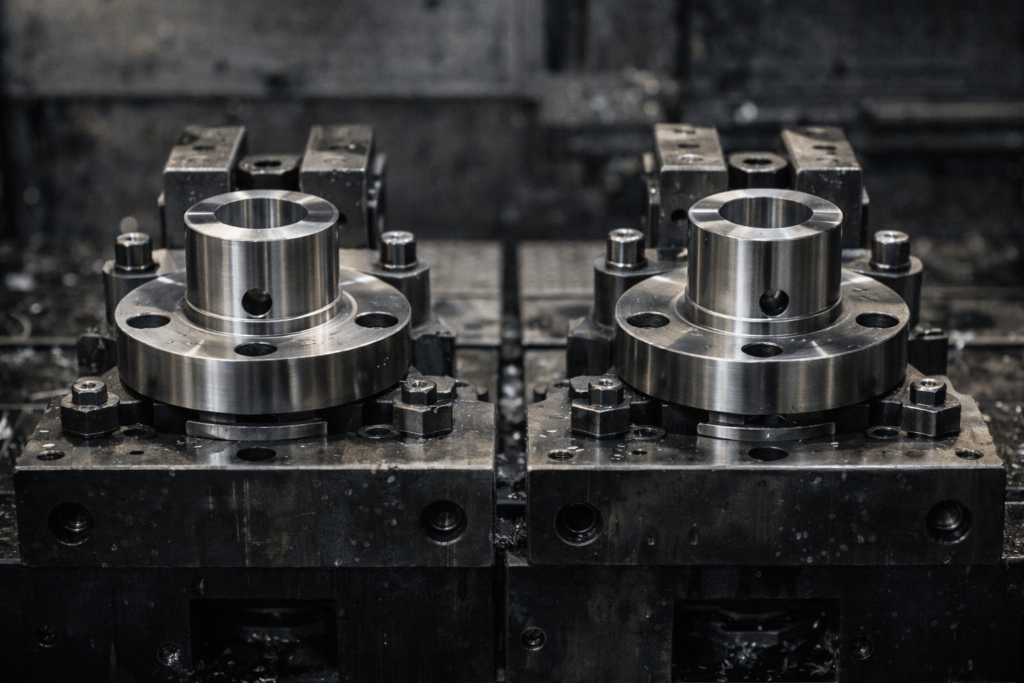 CNC workholding fixture affecting part datum alignment