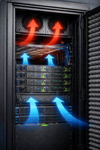 server rack airflow cooling design inside cabinet