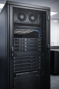 standard server rack cabinet with mesh door airflow design