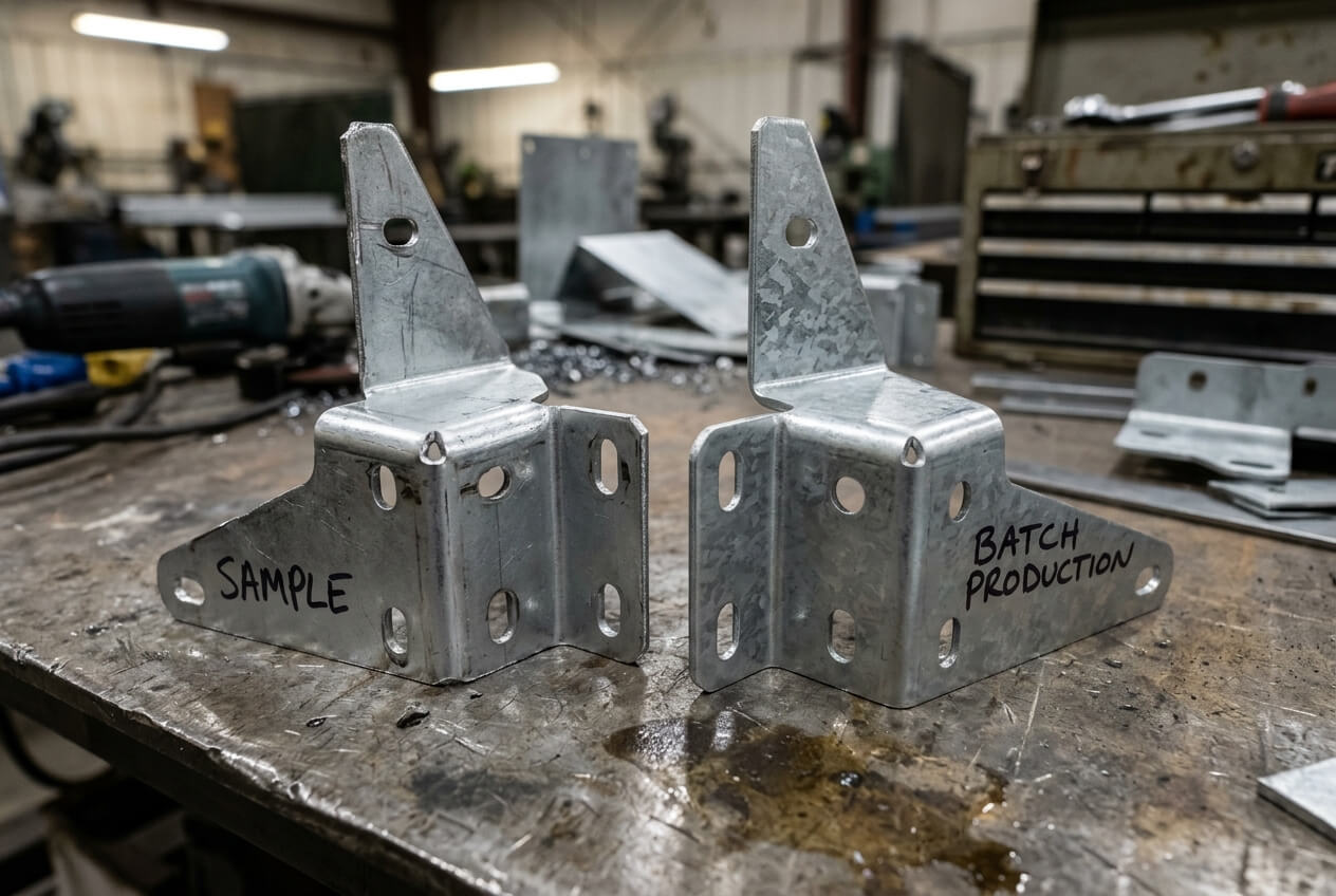 Galvanized Steel Metal Prototypes: How Hidden Rework Turns a Good Sample Into a Bad Batch Quote image 1