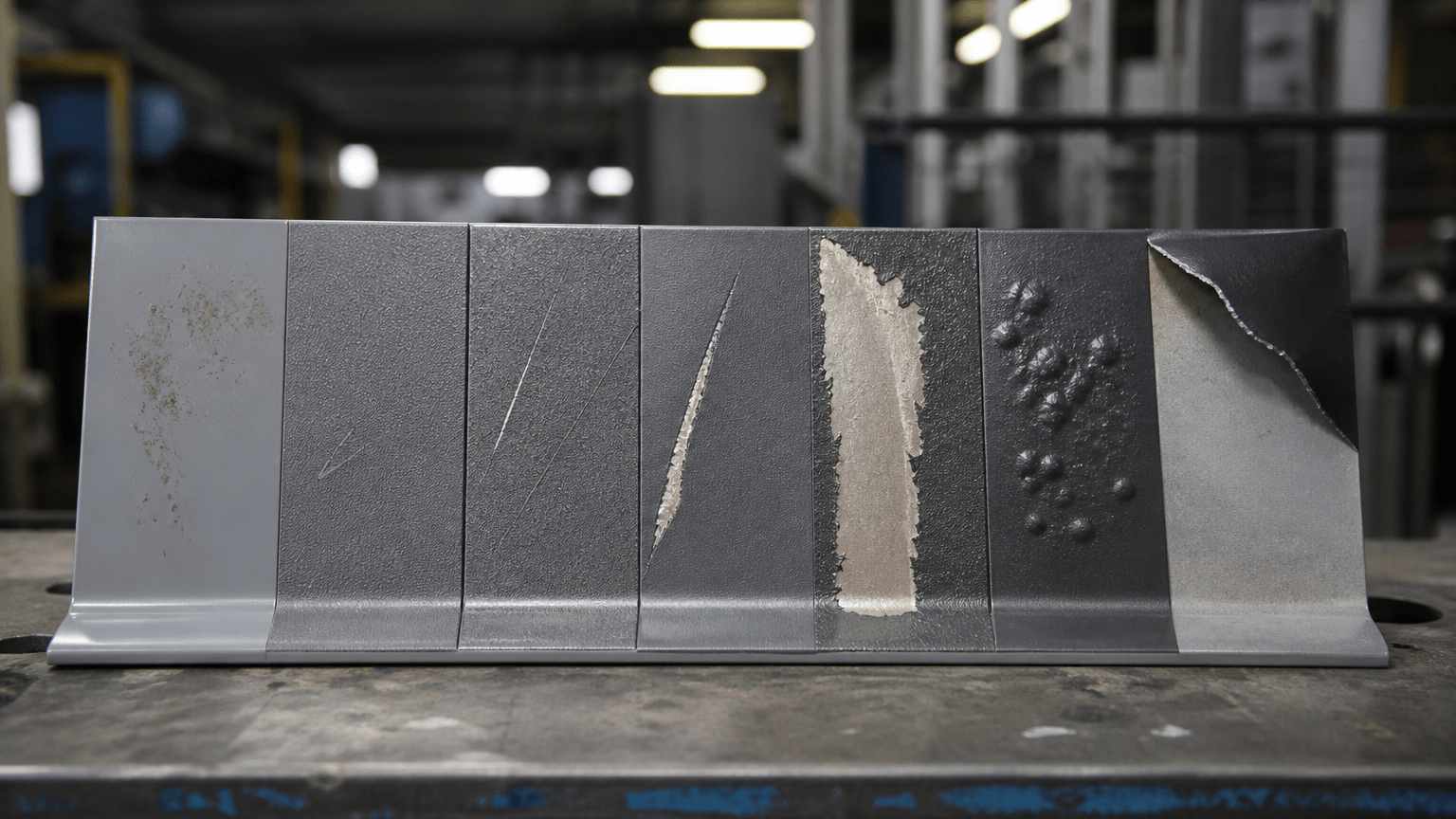 buff powder coat drawing review and fabricated part inspection