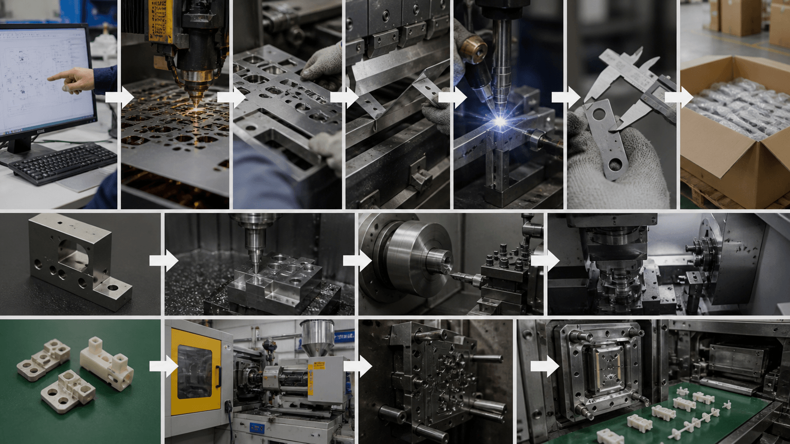 small parts manufacturing drawing review and fabricated part inspection