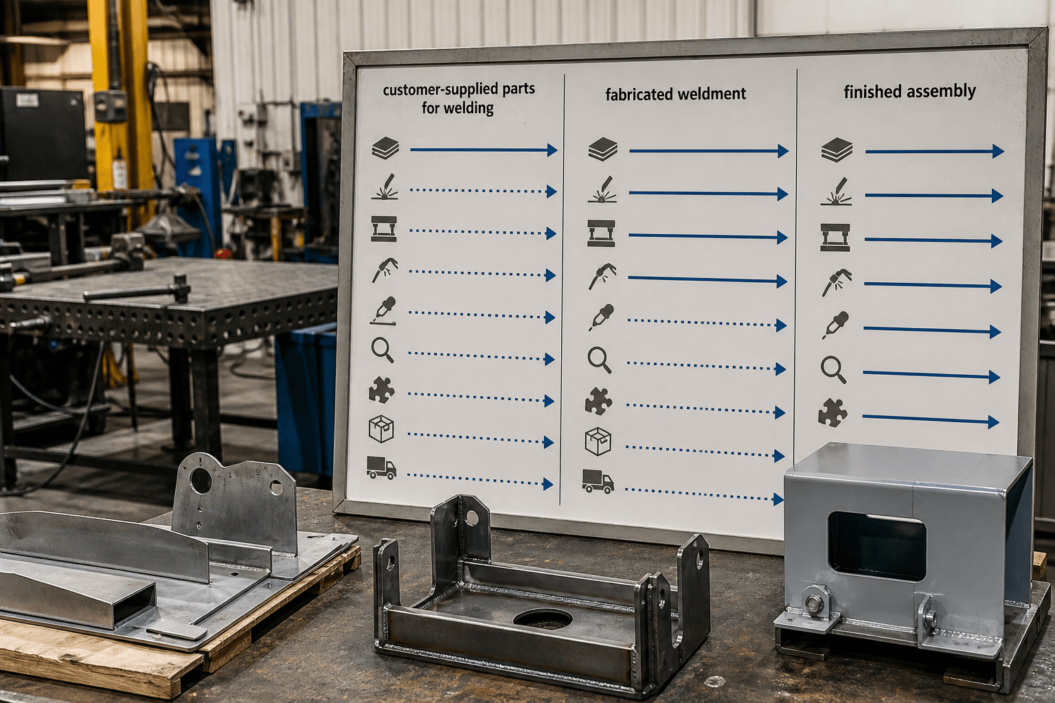 contract welding & fabricating drawing review and fabricated part inspection