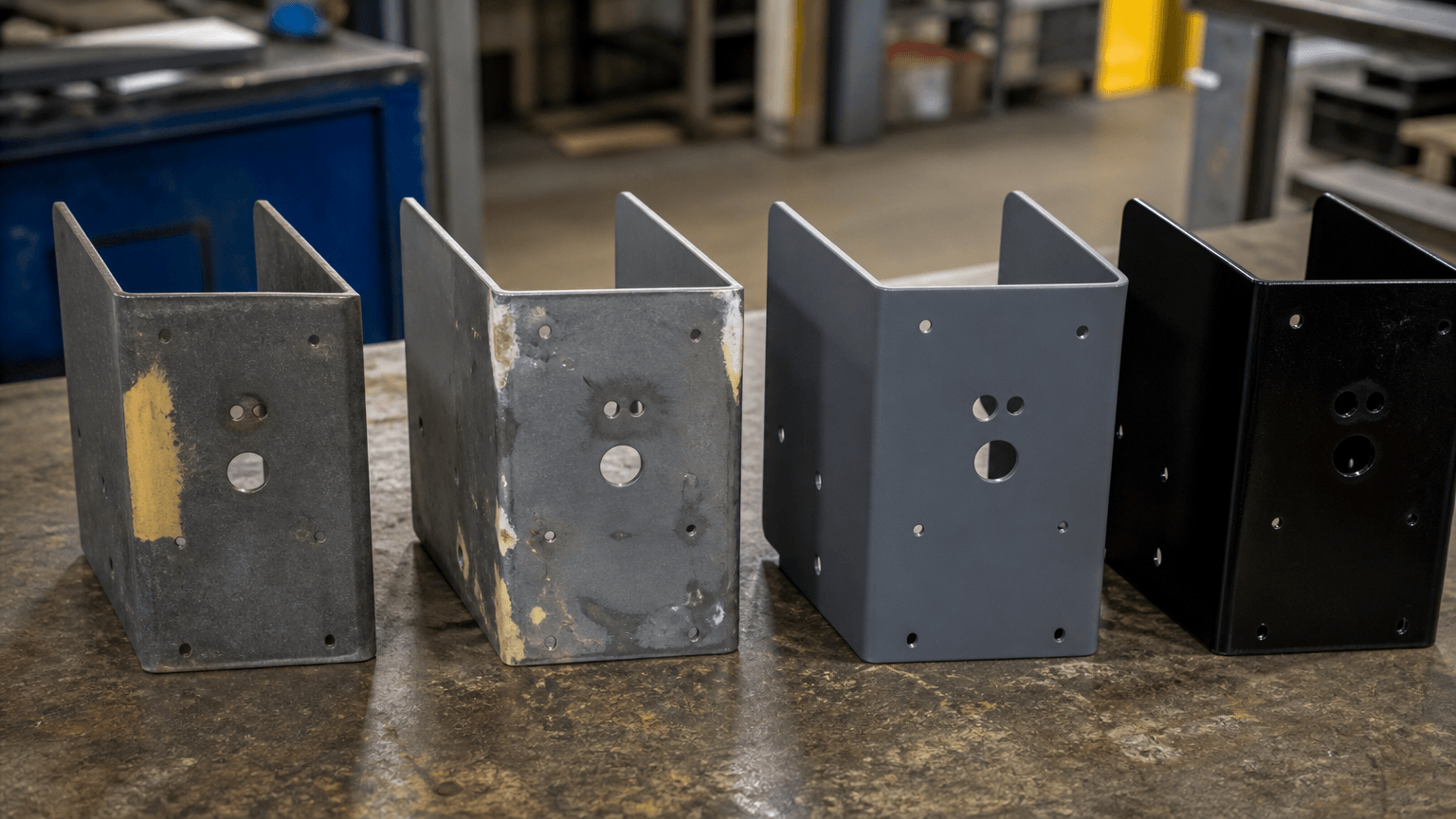 the powder touch drawing review and fabricated part inspection