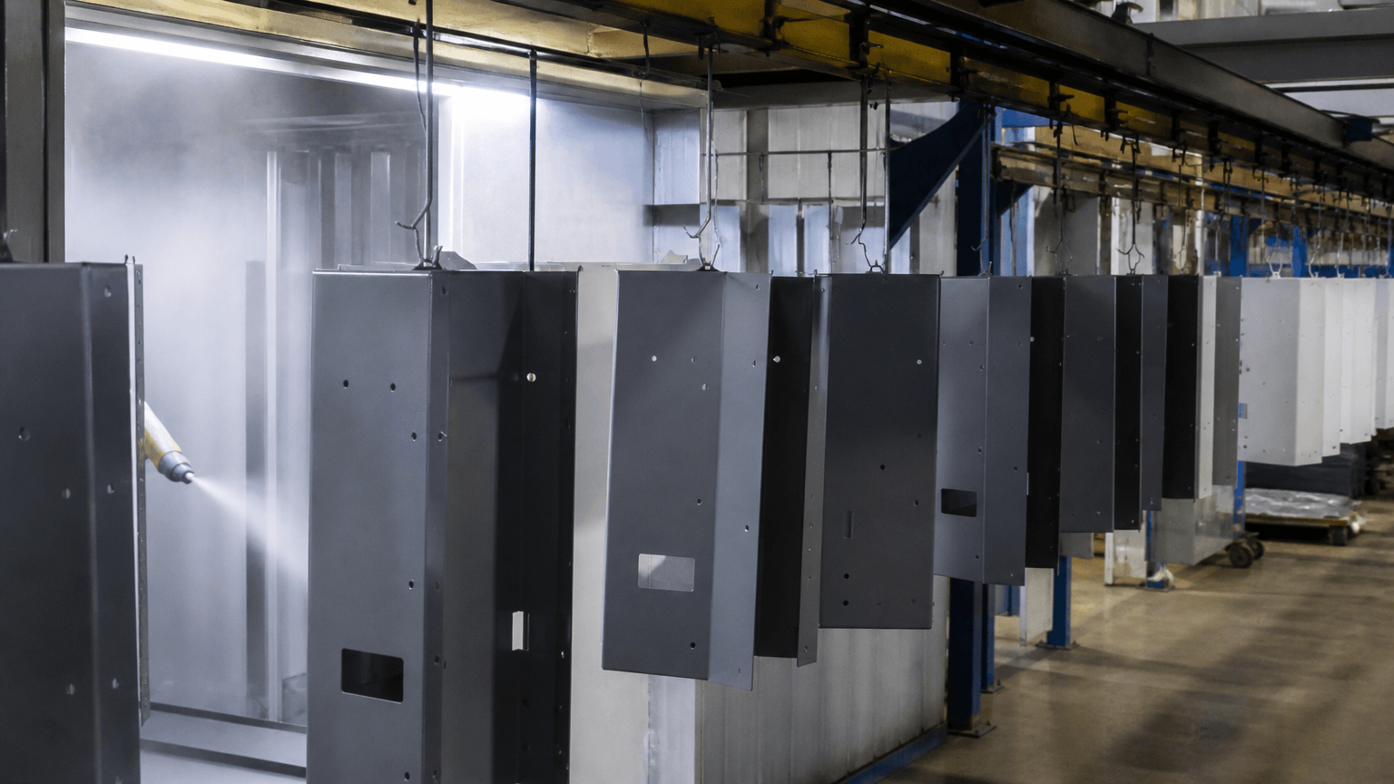 spray paint over powder coated metal drawing review and fabricated part inspection