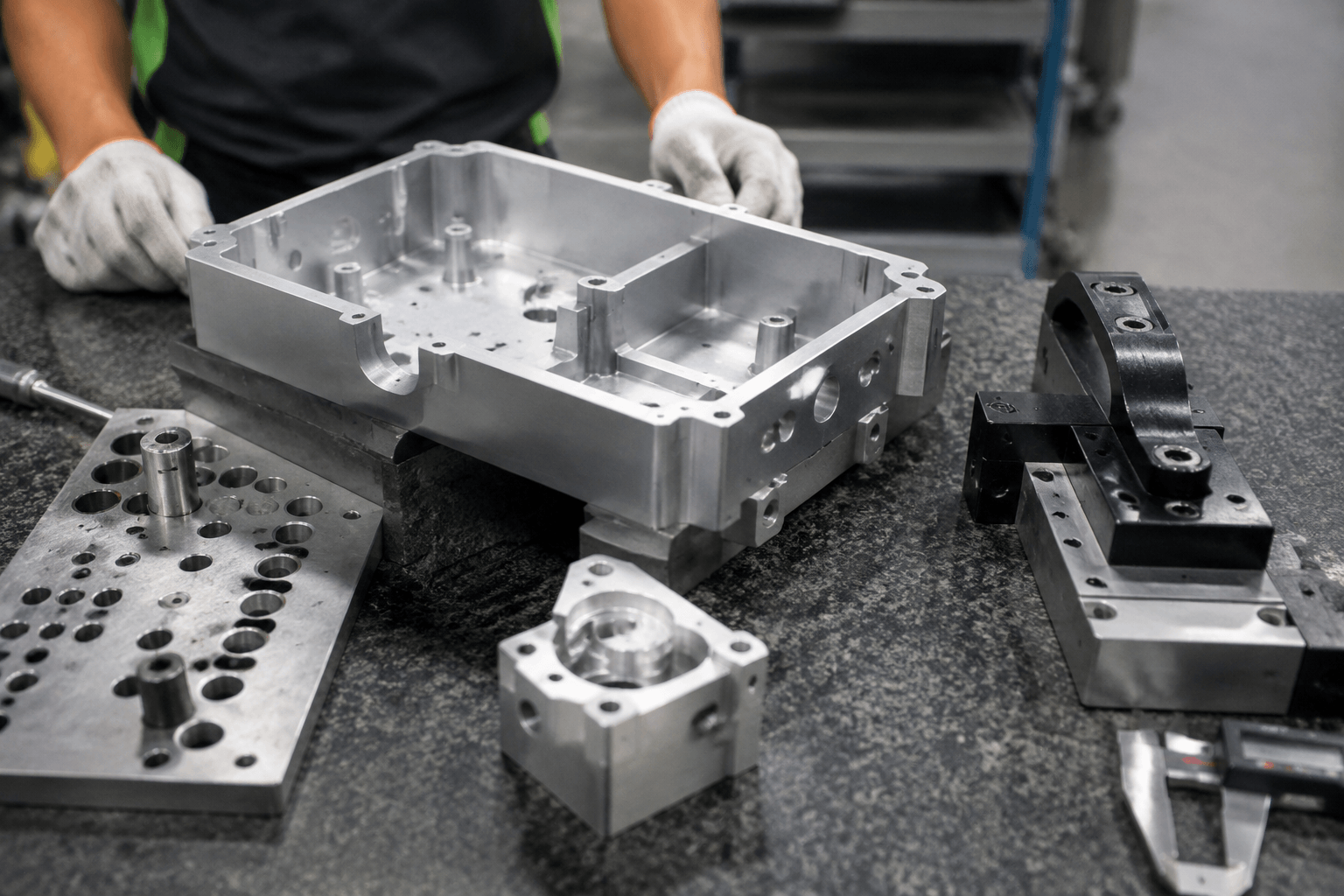aluminum cnc service drawing review and fabricated part inspection