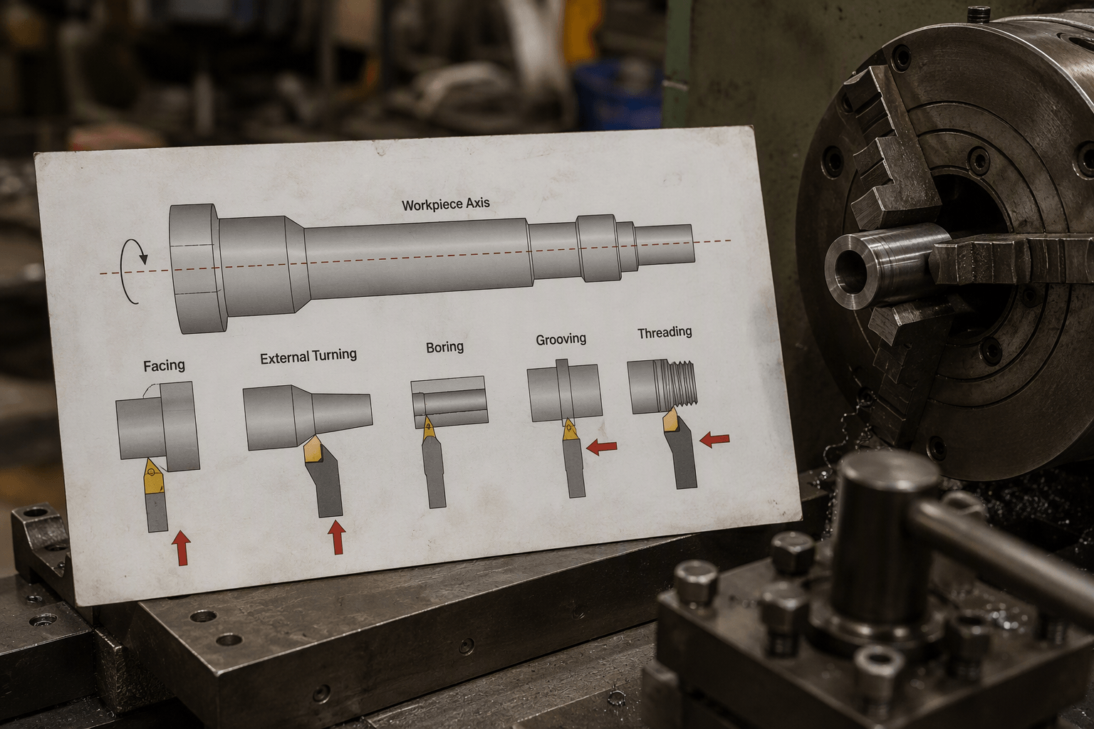manufacturing lathe drawing review and fabricated part inspection