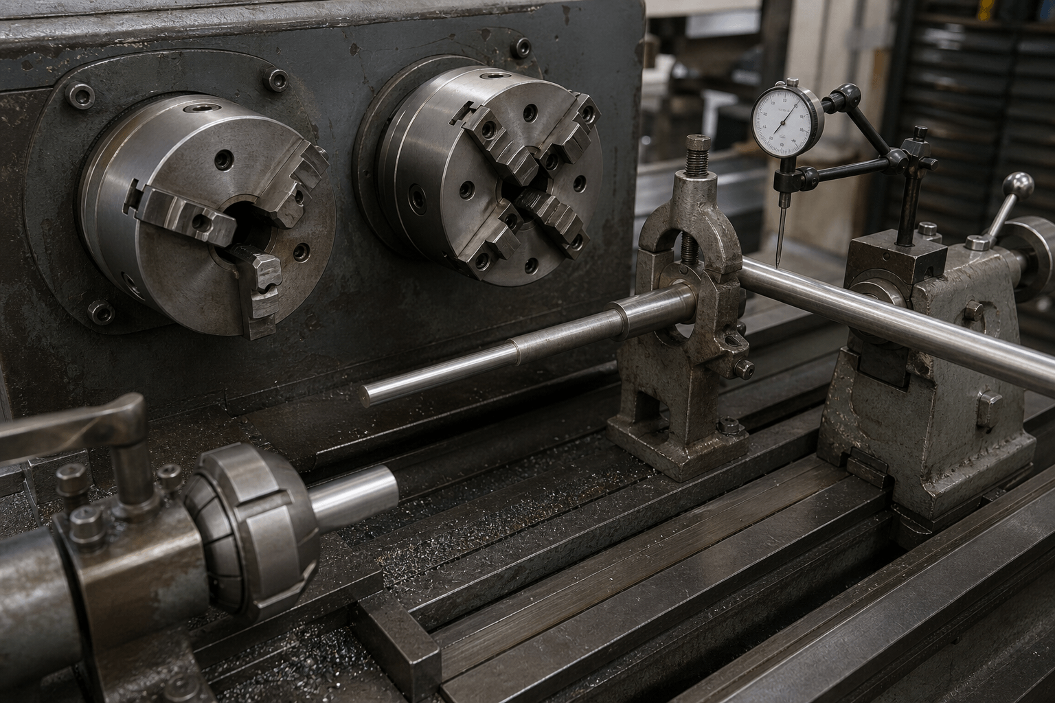 metal cutting lathe drawing review and fabricated part inspection