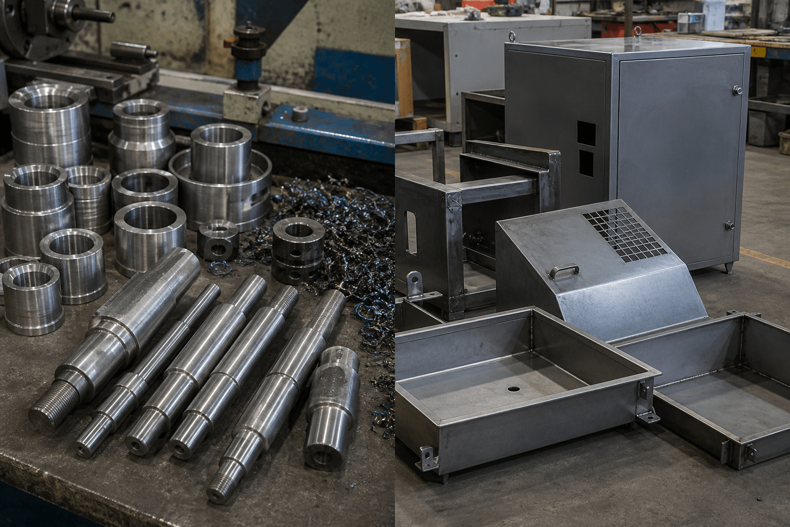 industrial machinery lathe production and quality inspection
