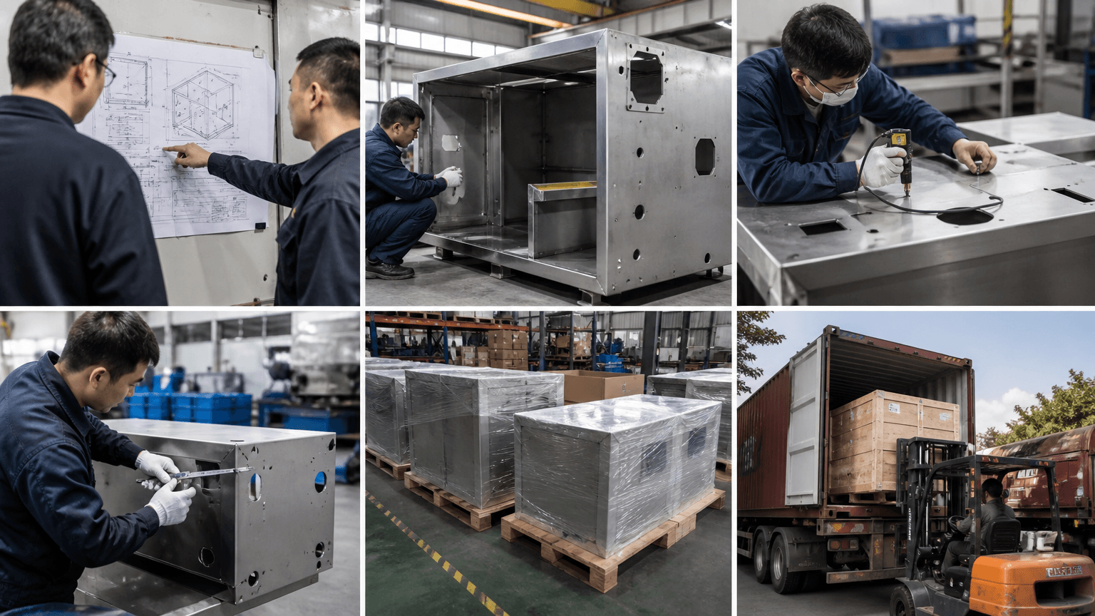 quality metal fabricating production and quality inspection