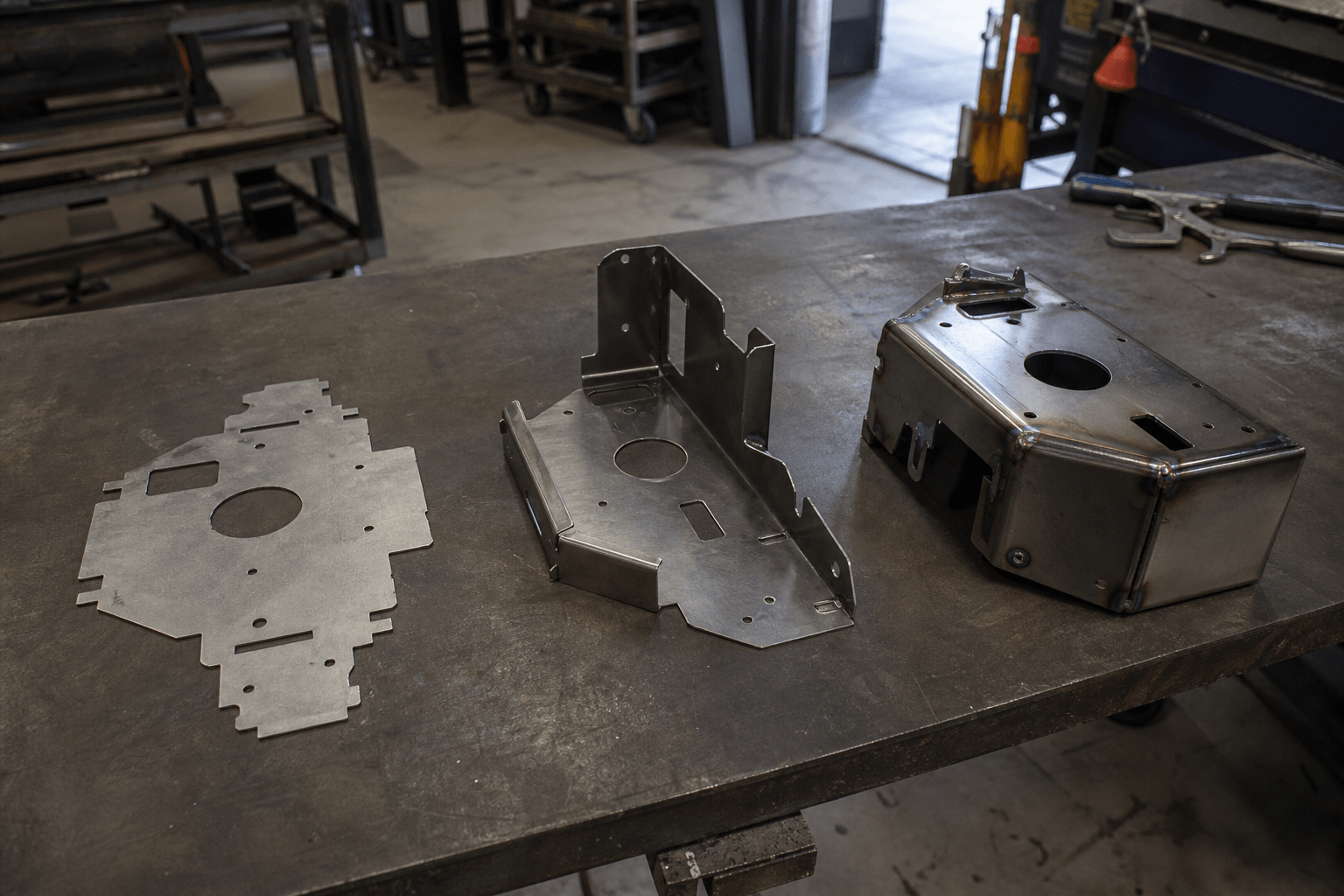 metal cut products production and quality inspection