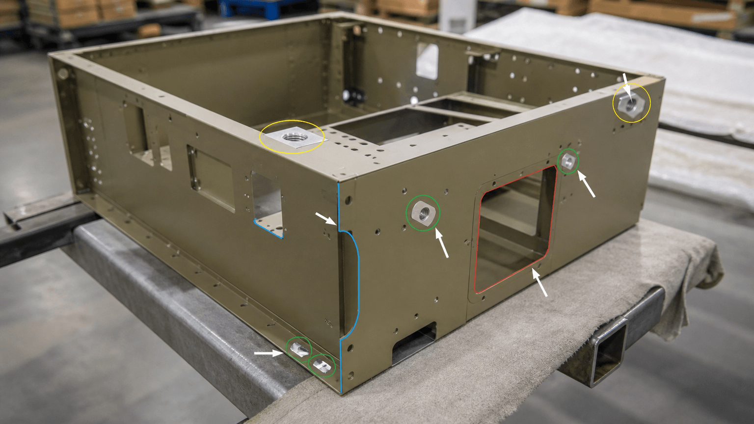 aviation metal fabrication production and quality inspection