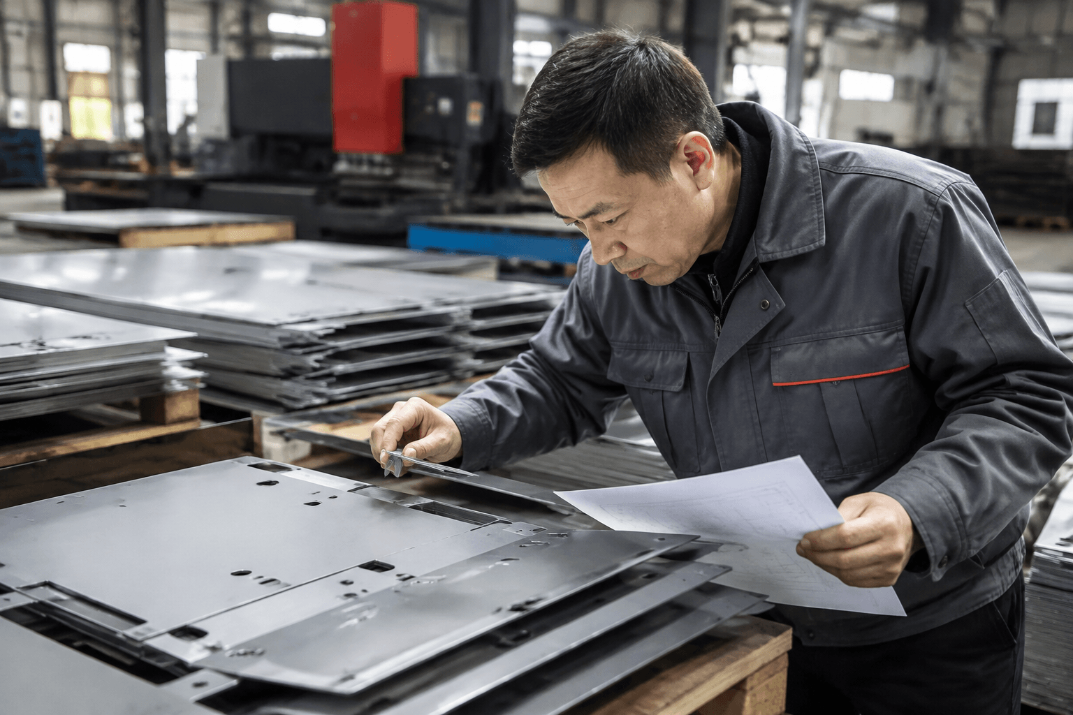 coated steel production and quality inspection