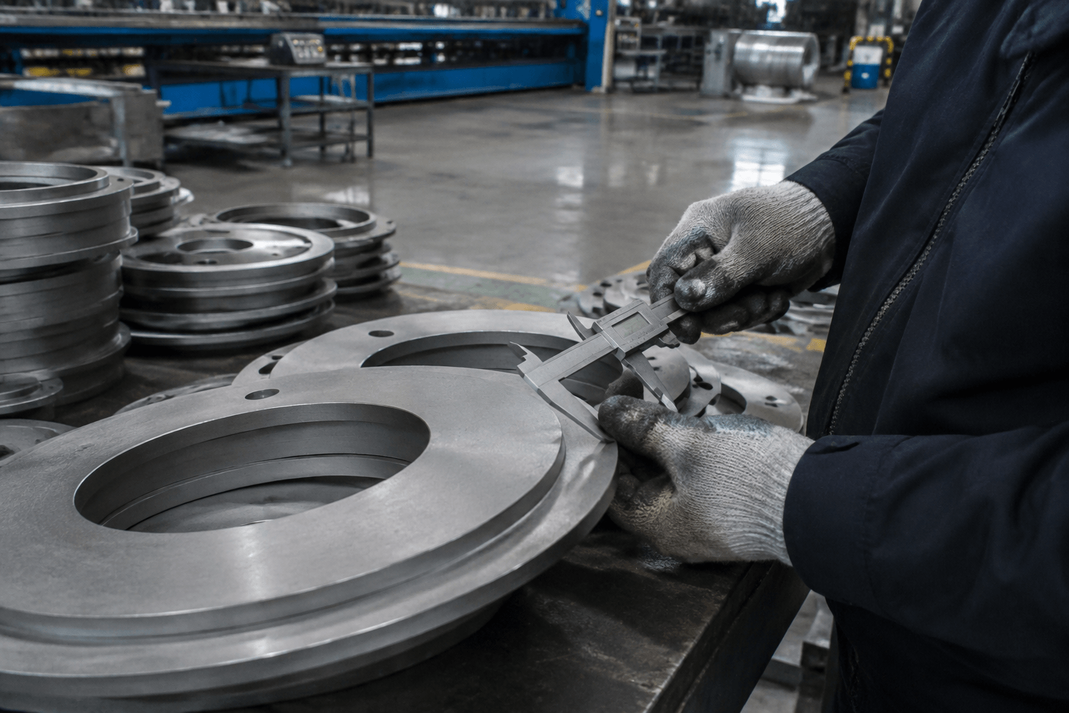 round sheet metal production and quality inspection