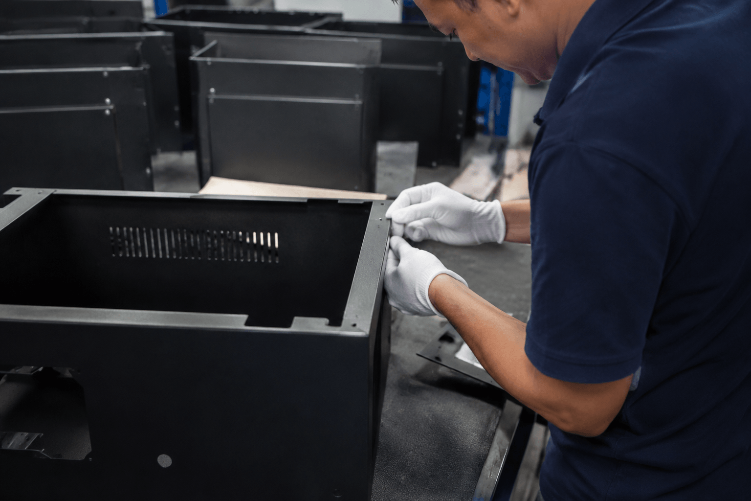 advanced powder coat production and quality inspection