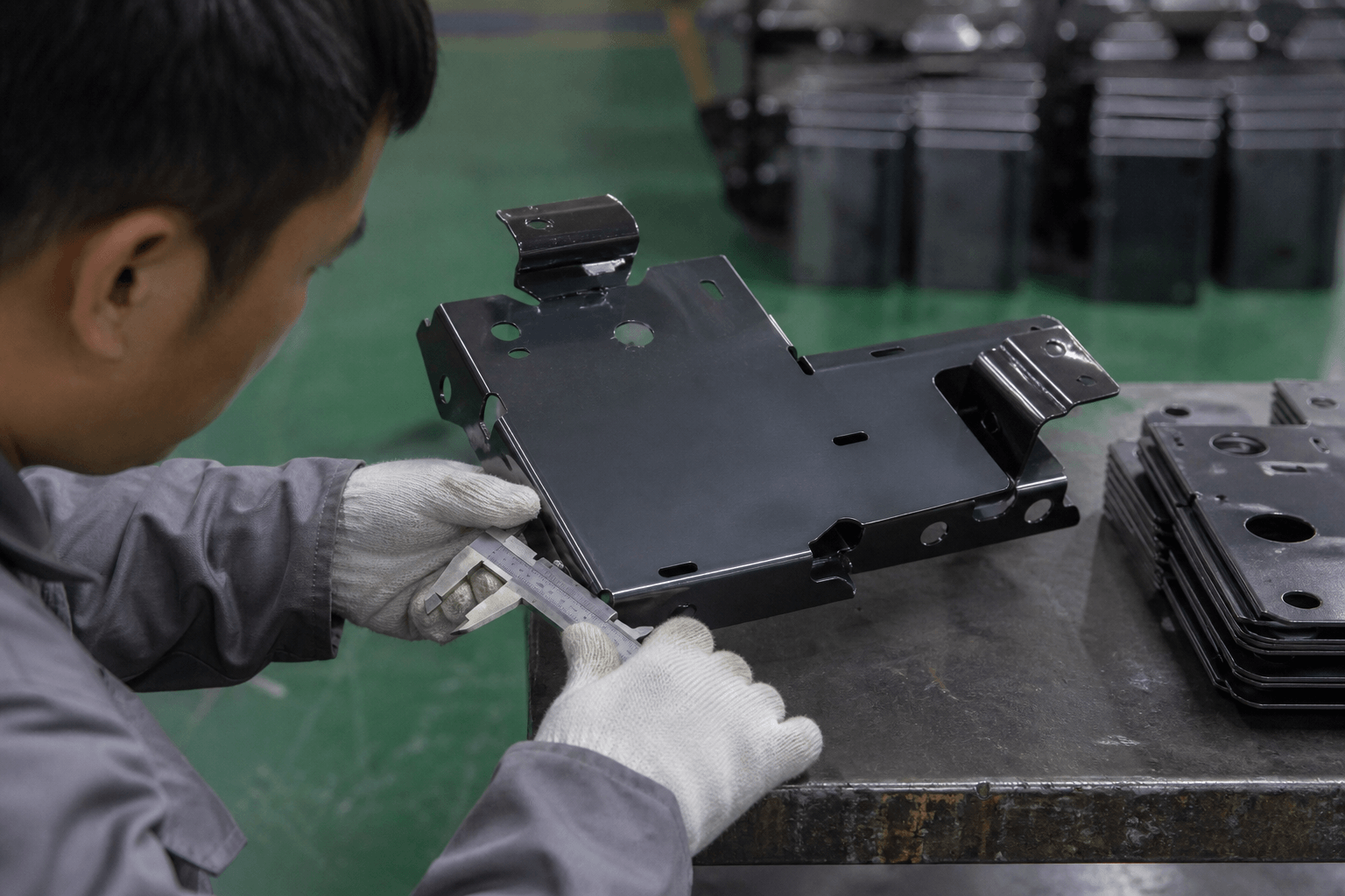 automotive powder coating production and quality inspection