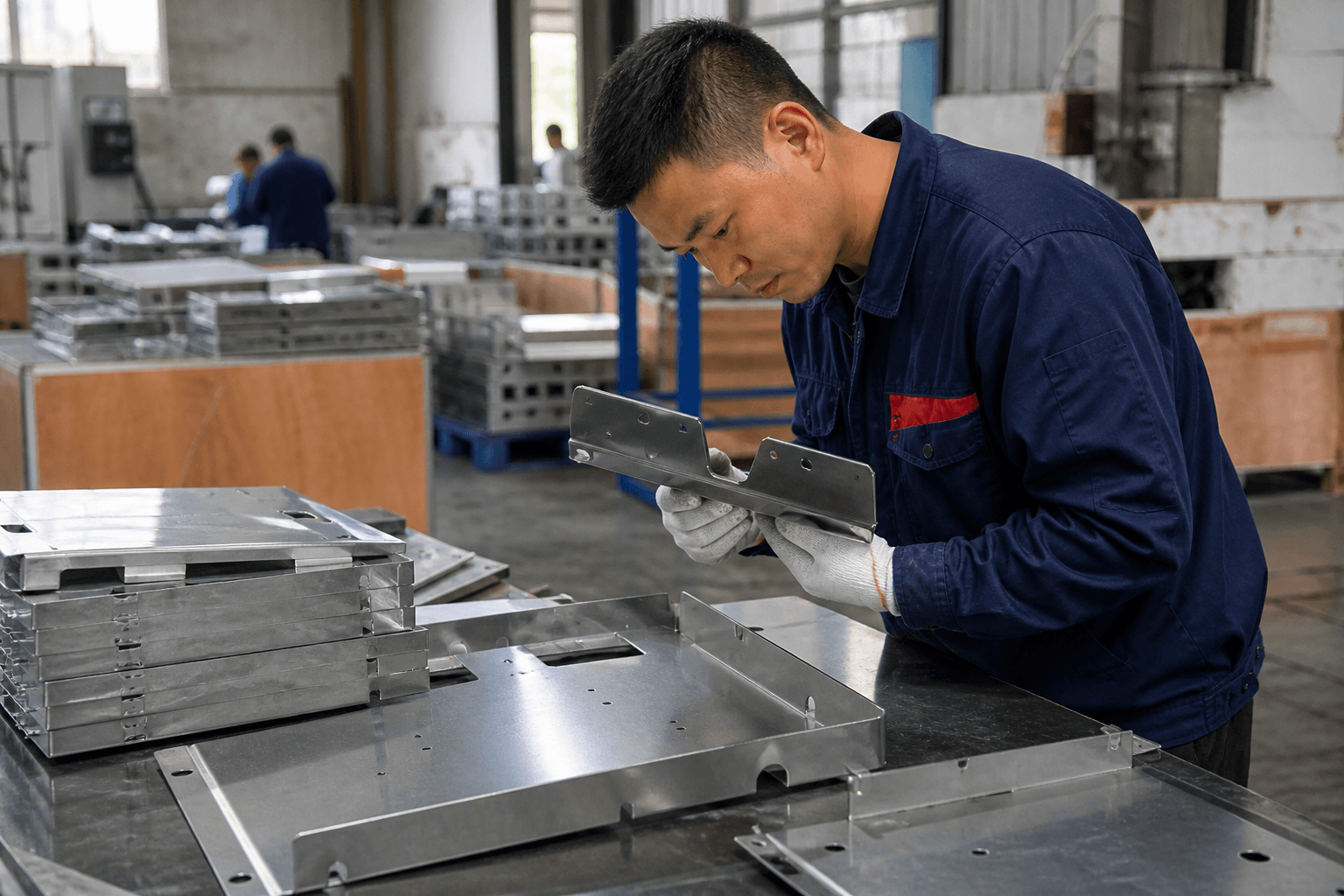 metal parts supplier production and quality inspection