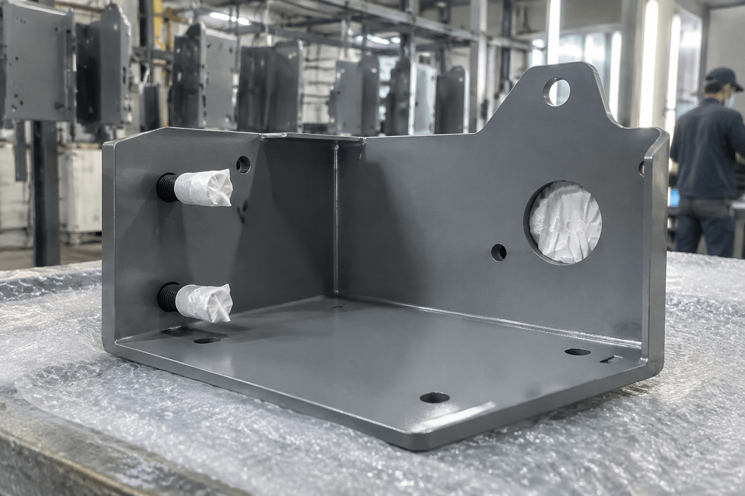 commercial powder coating drawing review and fabricated part inspection