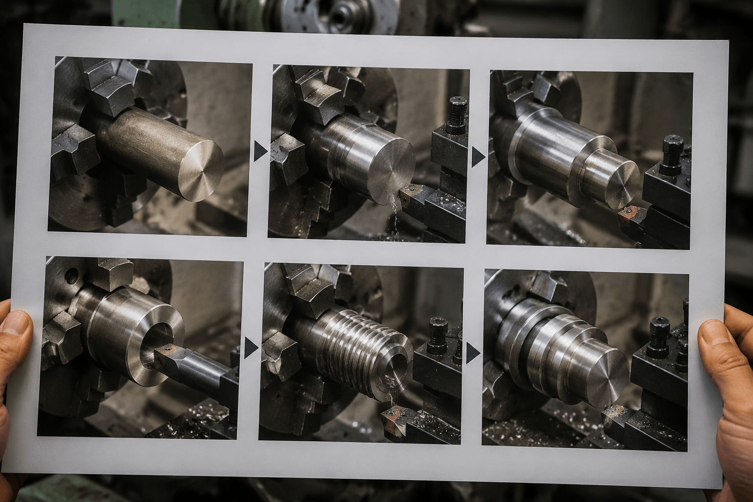 lathing machine drawing review and fabricated part inspection