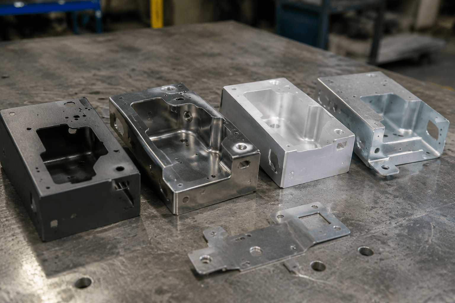 powder spraying drawing review and fabricated part inspection