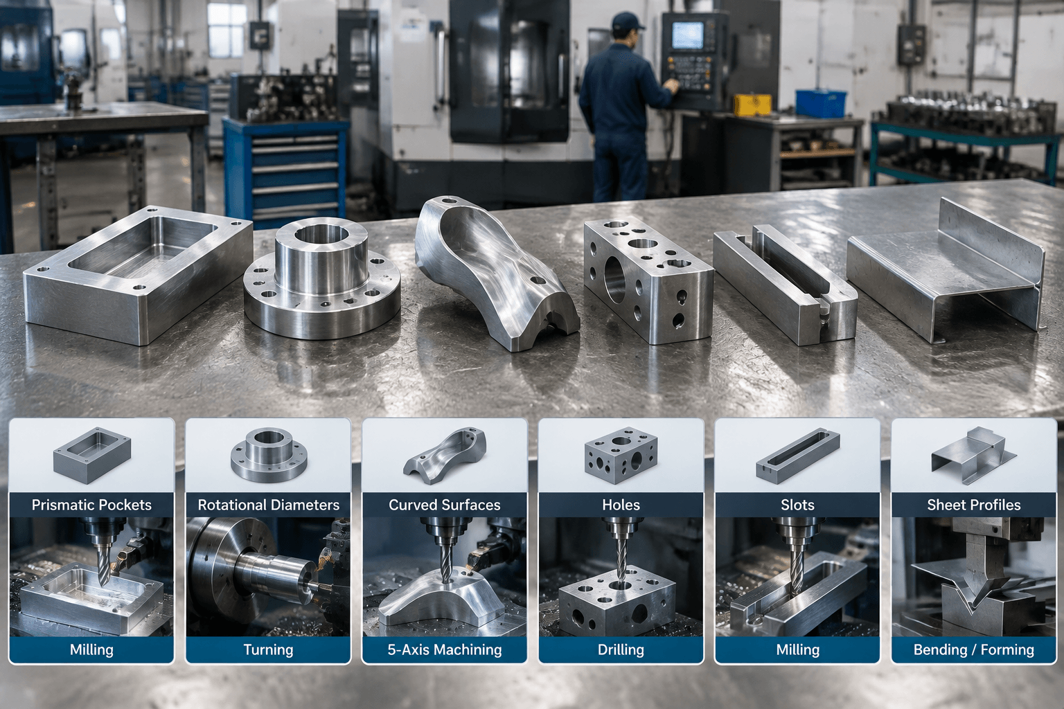 computer numerical control application drawing review and fabricated part inspection