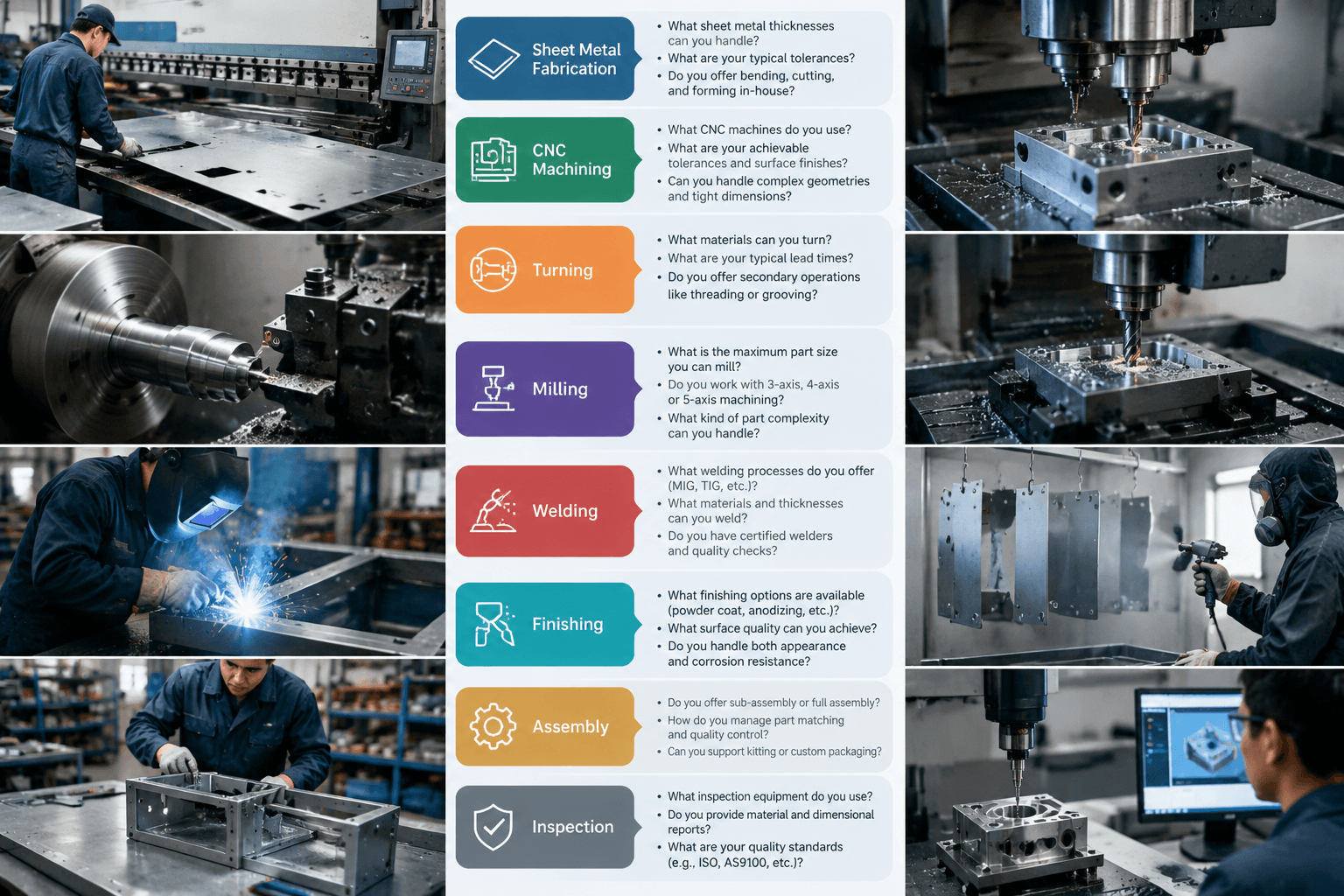 fabrication company website drawing review and fabricated part inspection
