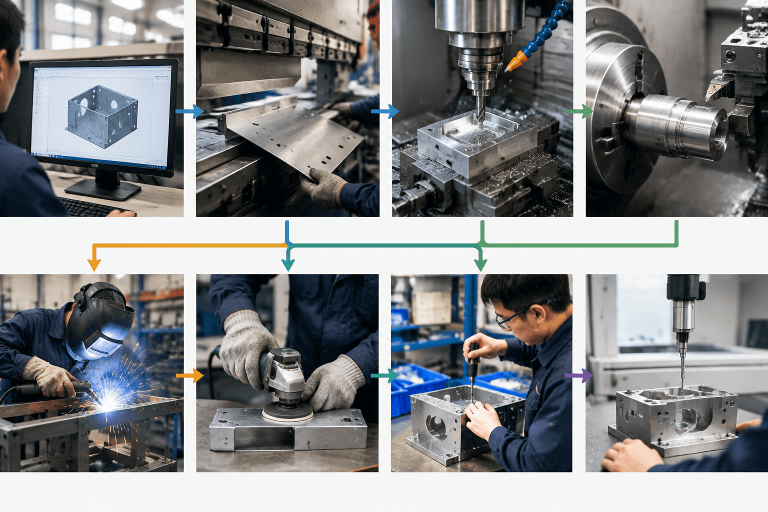 high precision metal parts drawing review and fabricated part inspection