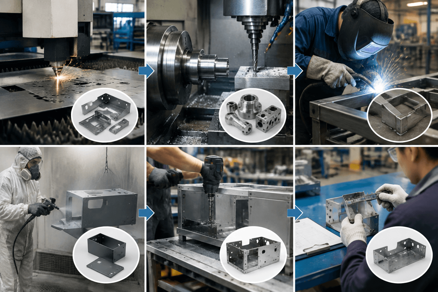 contract metal manufacturing drawing review and fabricated part inspection