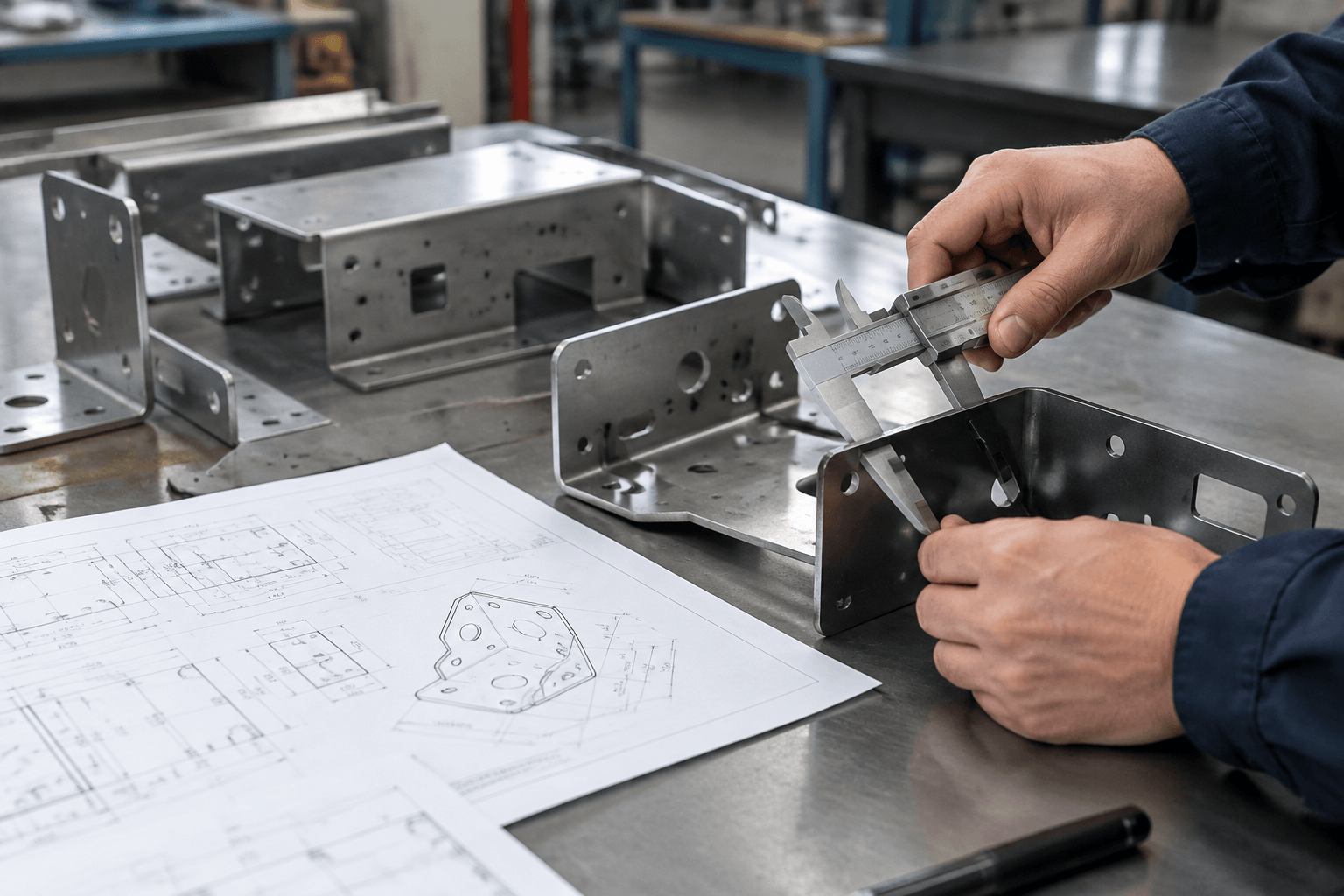 metal fabrication design consultation drawing review and fabricated part inspection