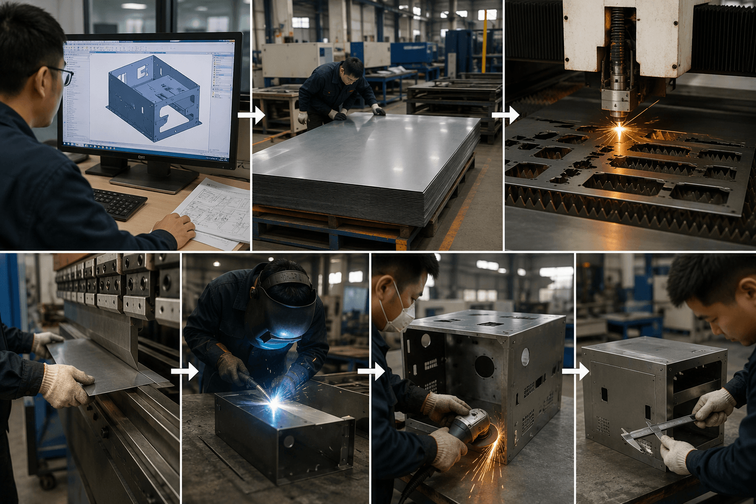 precision sheet metal fabricators drawing review and fabricated part inspection