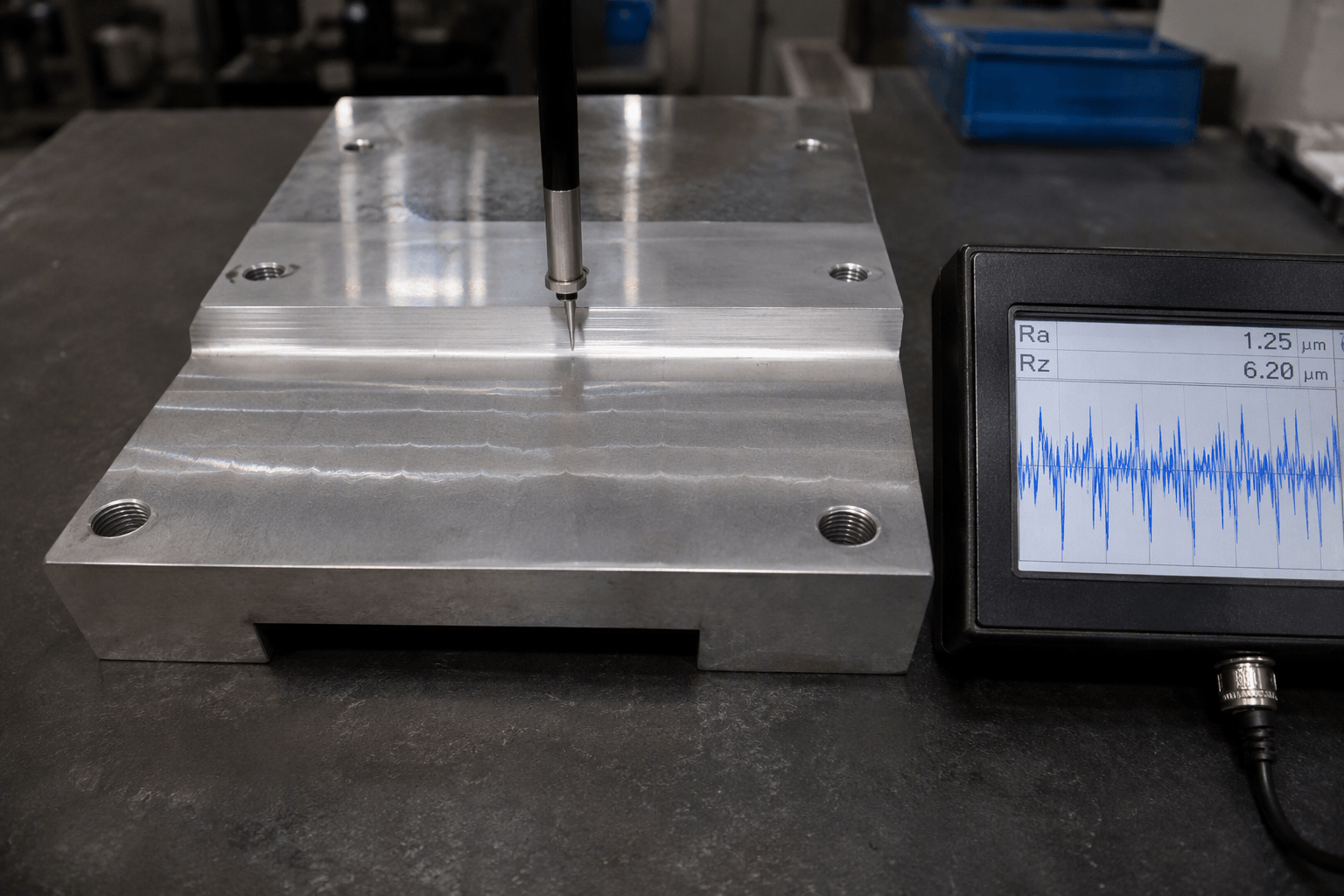 125 surface finish example drawing review and fabricated part inspection