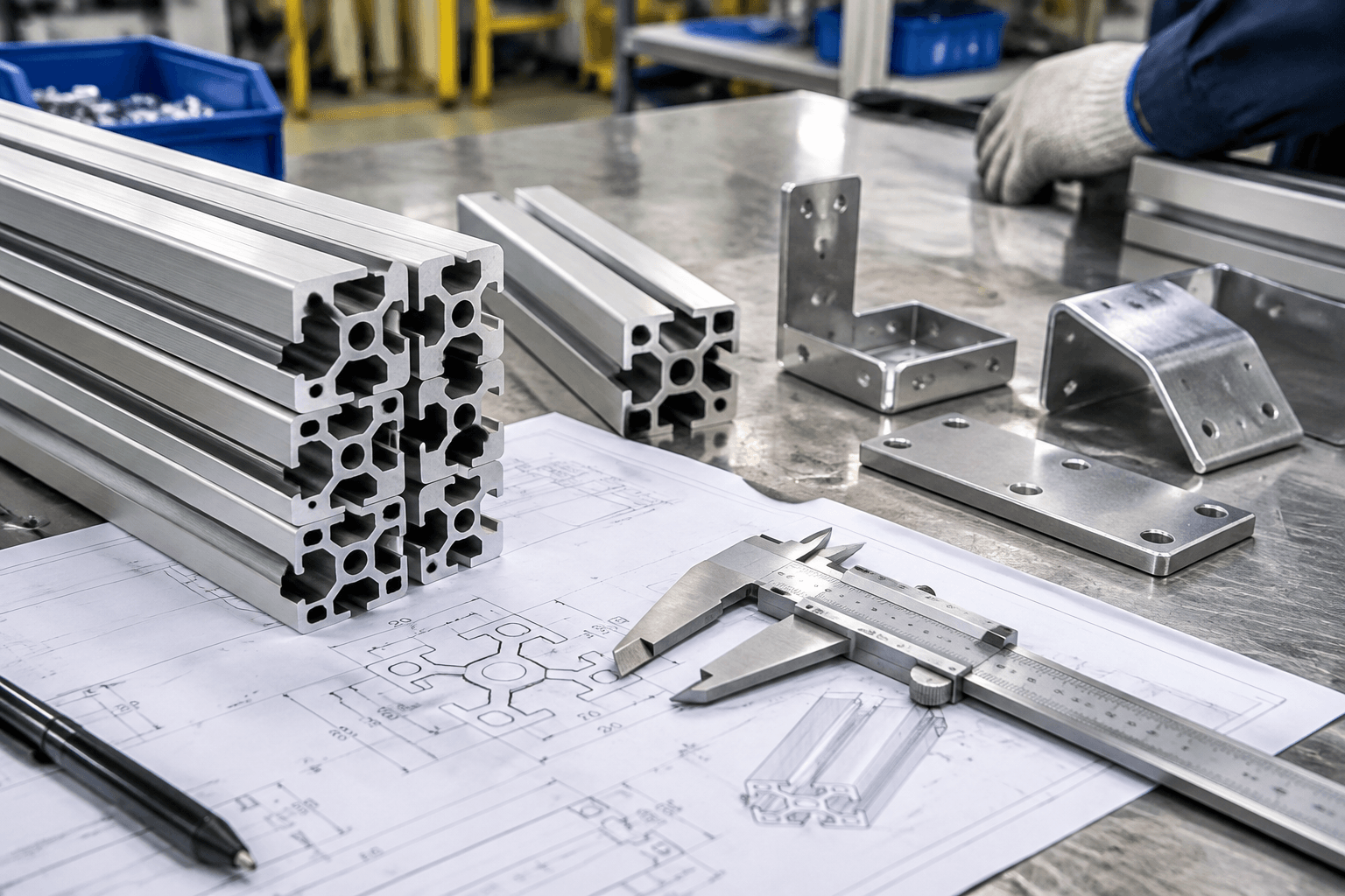 2020 aluminum extrusion drawing review and fabricated part inspection