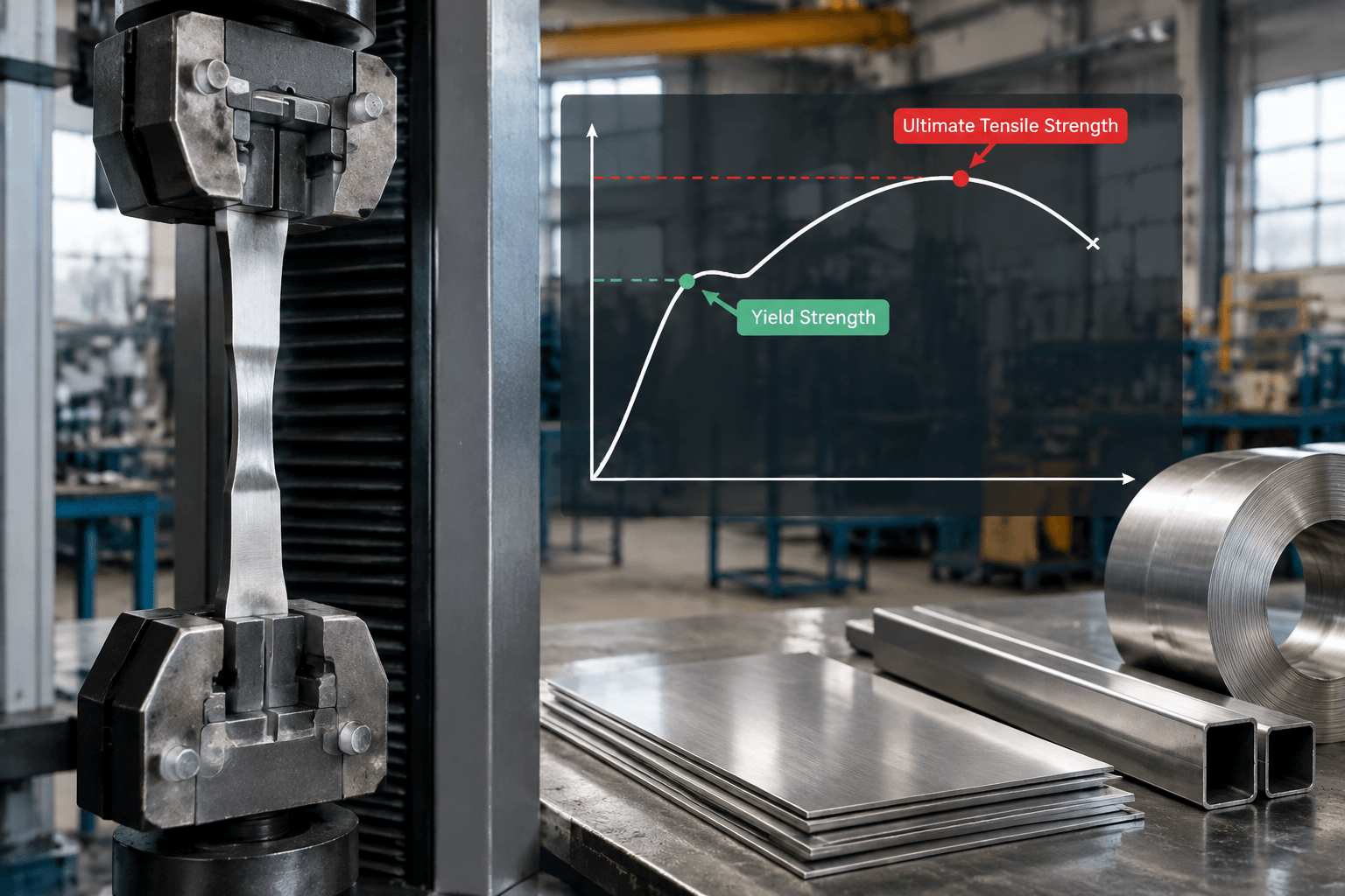 304 stainless steel ultimate tensile strength drawing review and fabricated part inspection