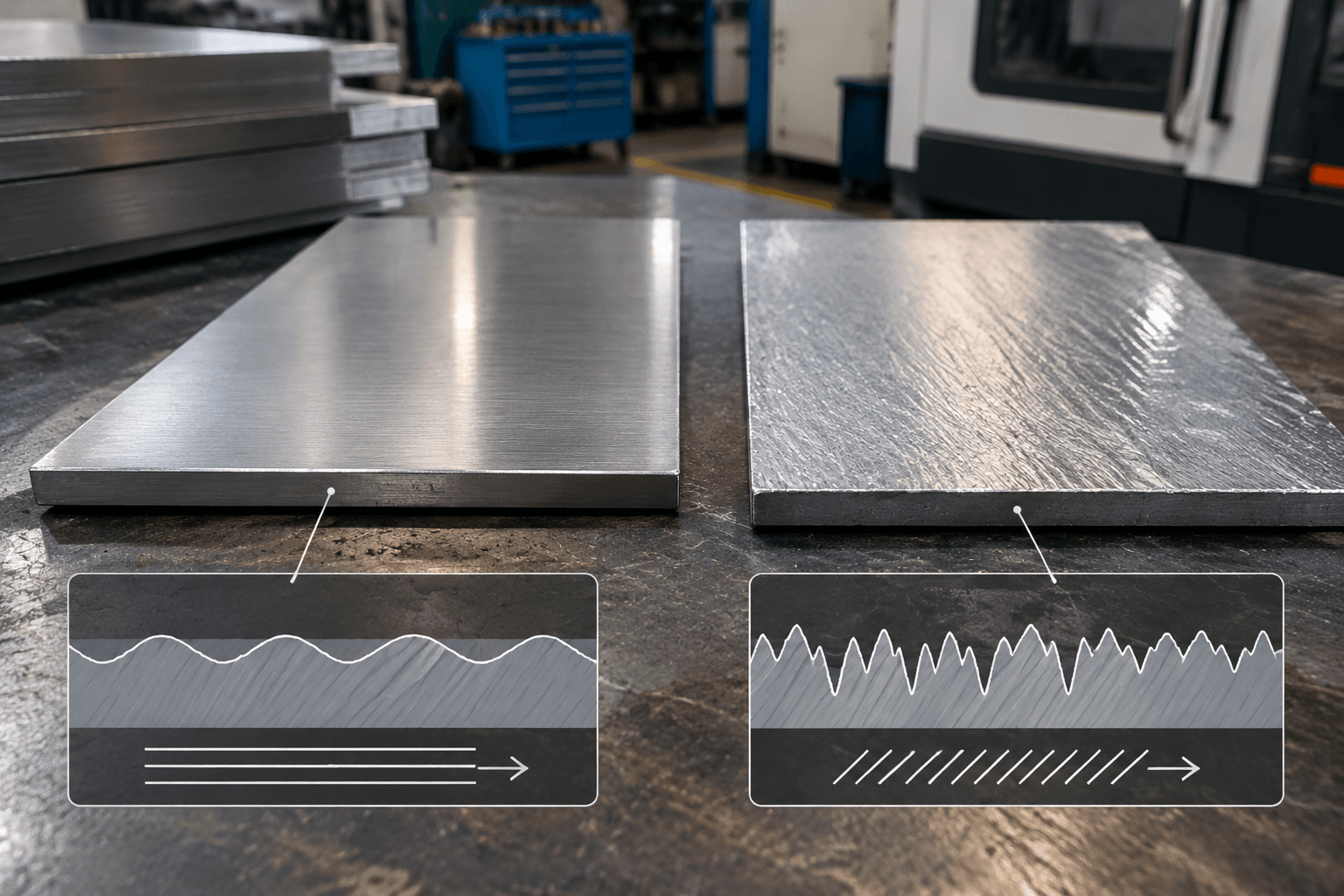 32 microinch finish drawing review and fabricated part inspection